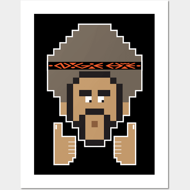 8 Bit Afro Wall Art by SATUELEVEN